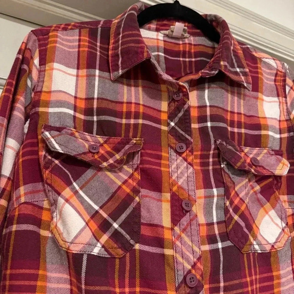 Deluth Trading Company cotton blend plaid flannel button down size M - Picture 2 of 7